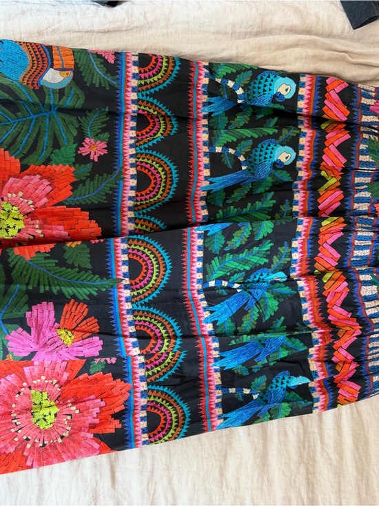 FARM Rio Dresses & Skirts - Farm to Colorful Floral & Parrot Printed Maxi Skirt
